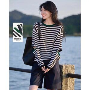 100% New,striped knitted sweater
